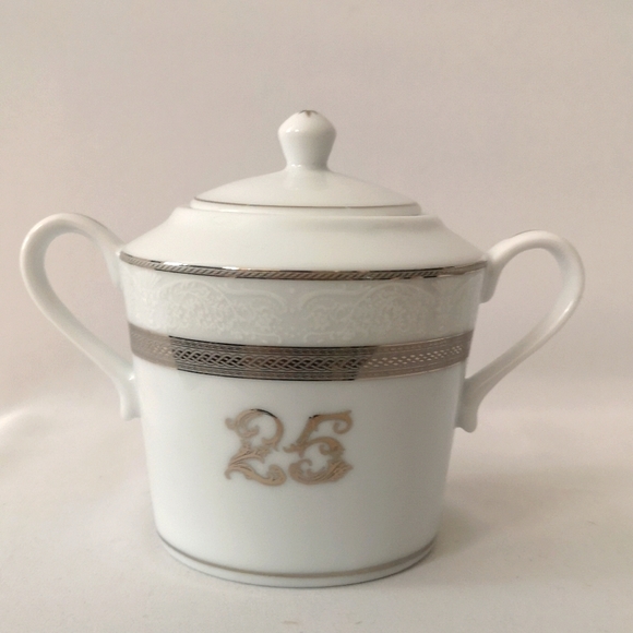 Casa Elite 25th Anniversary Creamer & Two-handle Sugar w Lid by M. Valenti Italy - Picture 2 of 9